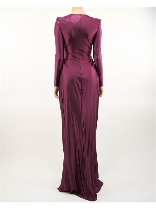 Red carpet dress in Lycra with knot and logo accessory Elisabetta Franchi ELISABETTA FRANCHI | abito | AB72947E2CG3